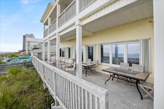 Large downstairs deck