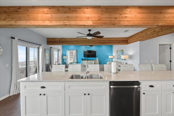 Large, open kitchen