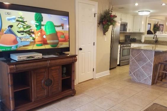 Large flat screen in living room