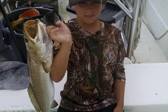 big trout...little man