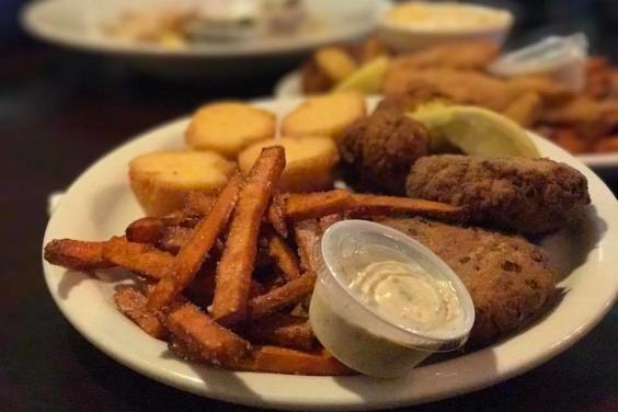 Salmon cakes on Fridays!