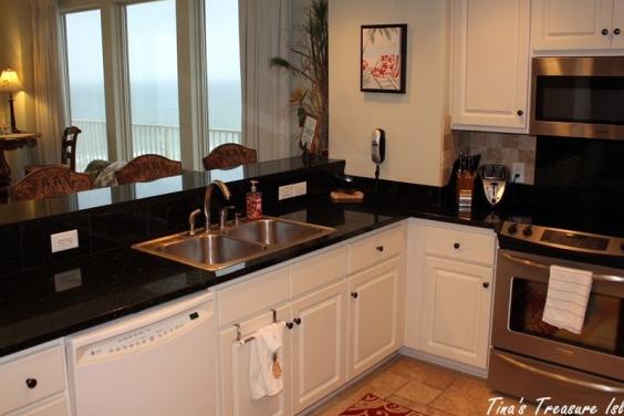 View of Kitchen looking out over Gulf of Mexico