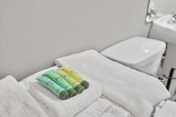 Bathroom off bedroom with efficiency!