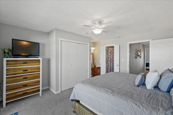 Master bedroom with private balcony