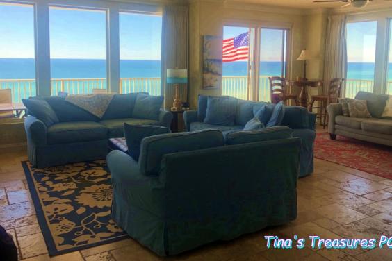 Great room with view of Gulf of Mexico