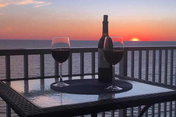 Enjoy cocktails and beautiful sunsets