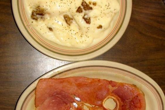 Country Ham and a Small Biscuit & Gravy