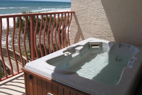 2 person hot tub on private gulf front balcony!