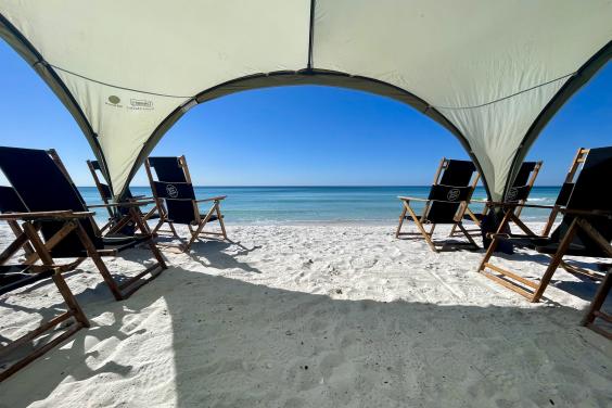 Beachside tent