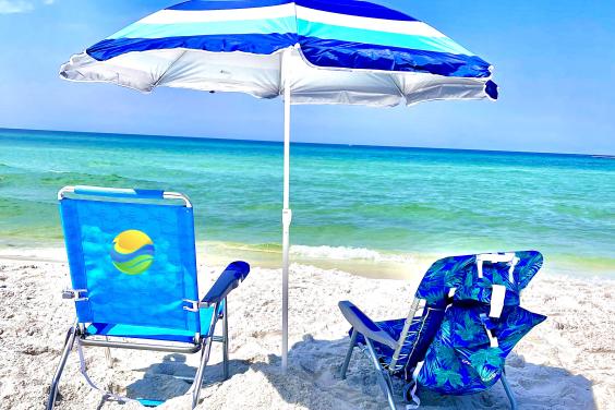 Beach Chairs and Umbrella