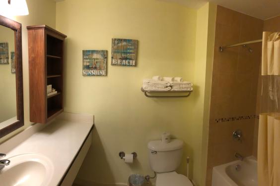 Spacious Bath with tub/shower combo.