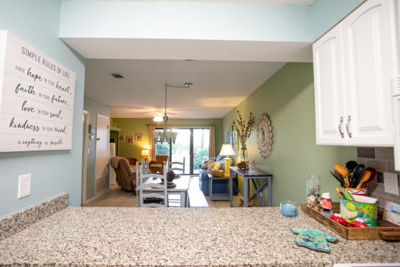 With an open kitchen, you can see your family at all times!
