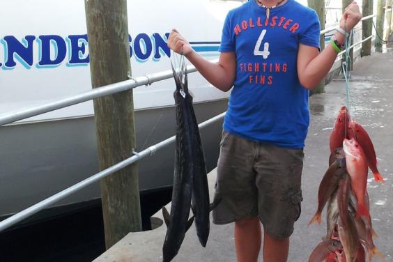 Stringers of fish