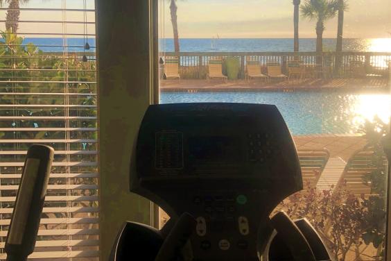 Fitness Center overlooking pool, beach & Gulf Can’t beat the view!