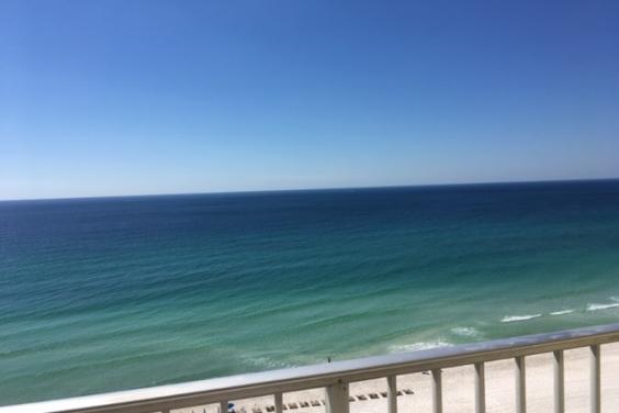 large balcony facing ocean