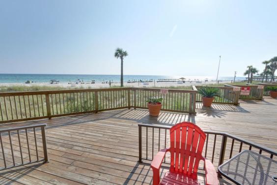 Beachfront private patio