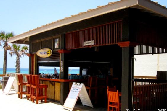 Tiki hut on pool deck