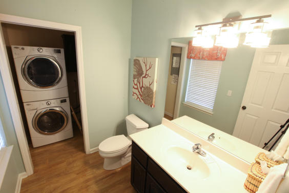 Half Bath and Laundry Area