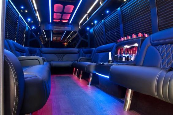 23 passenger Limo shuttle interior