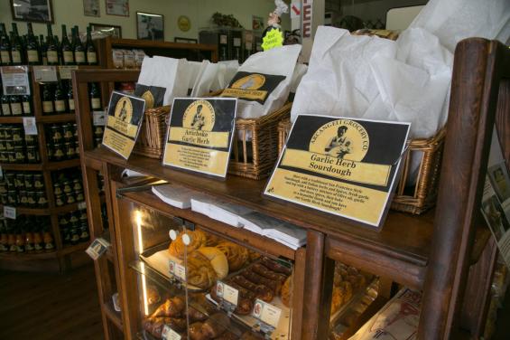 Inside store with baked goods