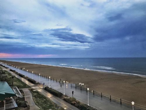 Rainy Beach at the Virginia Beach Boardwalk 