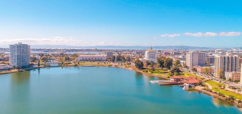 Aerial Shot of Lake Merritt Neighborhood