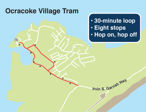 Ocracoke Village Tram Map