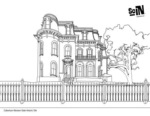 Culbertson Mansion Coloring Page
