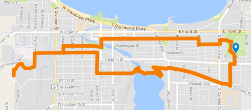 Traverse City Biking Map