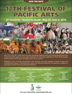 12th Festival of Pacific Arts flyer