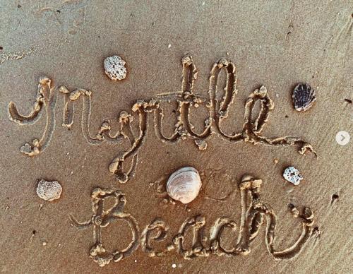 Myrtle Beach in the sand with shells