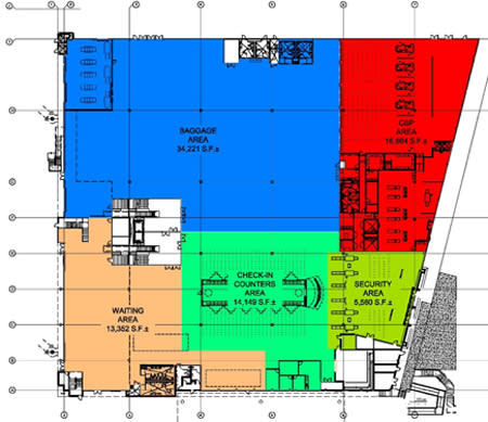 Map of Terminal 4 first floor layout