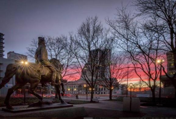 Freimann Square Sunset Instagram - Kevin Mullet - Fort Wayne,IN