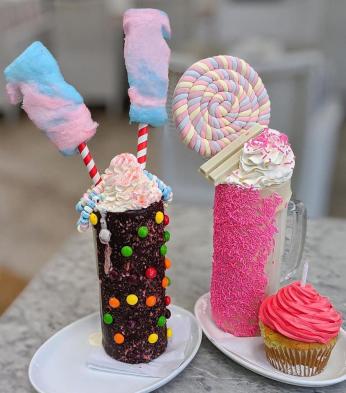 Decadent milkshakes at the Sugar Factory at Hard Rock