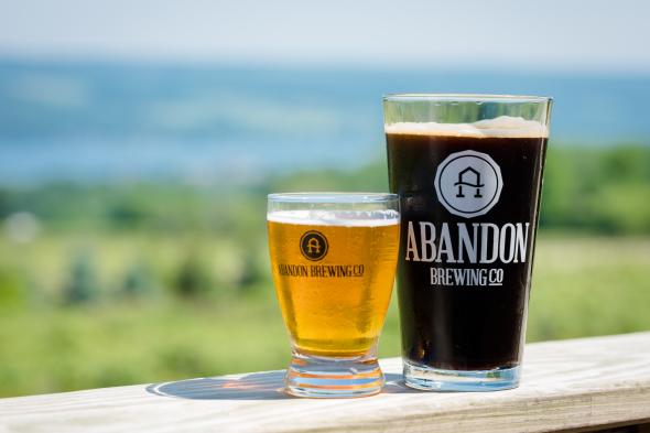 Abandon Brewing beer glass