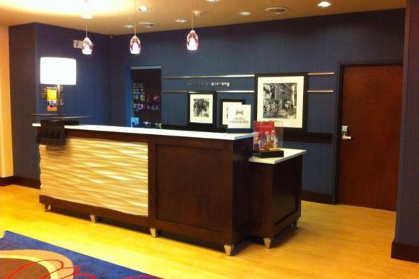 new Hampton Inn lobby