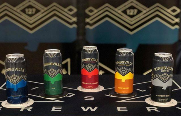 Kingsville brewery lineup cans