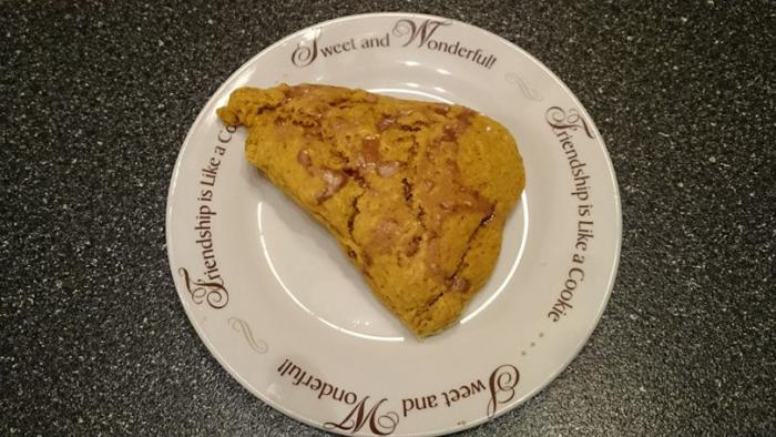 Pumpkin scones at Bran n' Shorts Coffee House