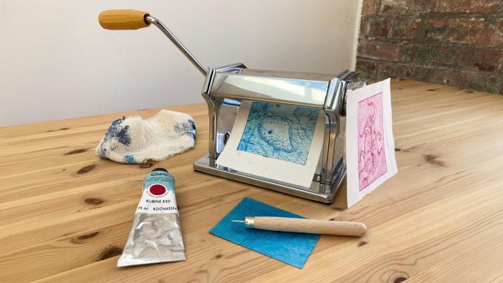 Printing with a Pasta Machine at Hilton House