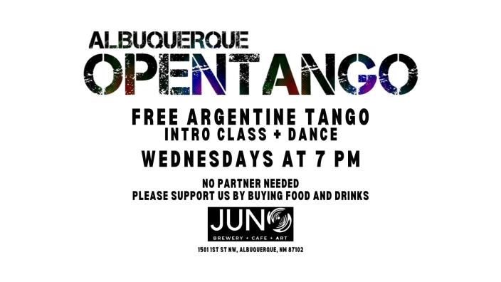 Free Intro to Tango with Class and Dance at Juno