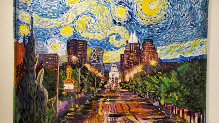Flip’n Art at Hill Country Galleria Presents: Starry Night Over Austin