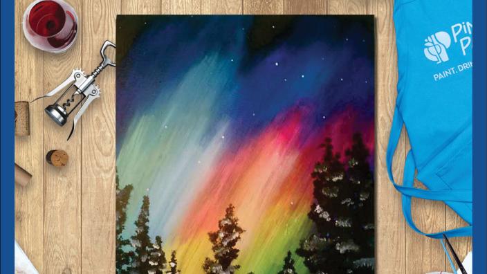 Virtual Painting Aurora Night