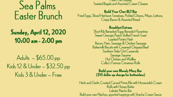 Easter Sunday Brunch St Simons Island Ga 31522