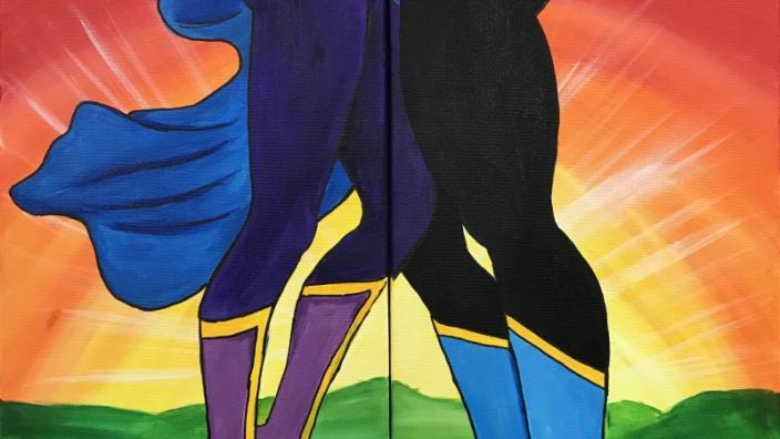 Paint & Sip Date Night! | Create Your Own Super Couple