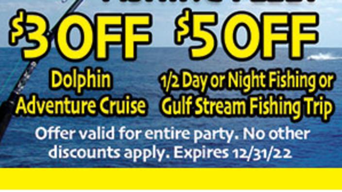 Calabash Fishing Fleet - $3 Off Dolphin Cruise or $5 Off 1/2 ...