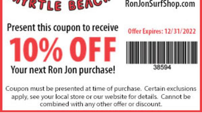 Ron Jon Surf Shop - 10% Off Your Next Purchase | Myrtle Beach, SC