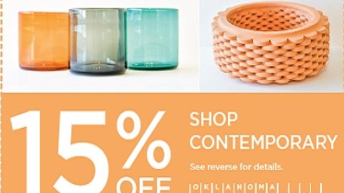 15% off at Shop Contemporary in the Oklahoma Contemporary ...