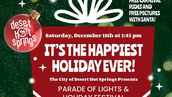 Christmas Dinner Palm Springs 2021 Parade Of Lights Holiday Festival Desert Hot Springs Ca 92240