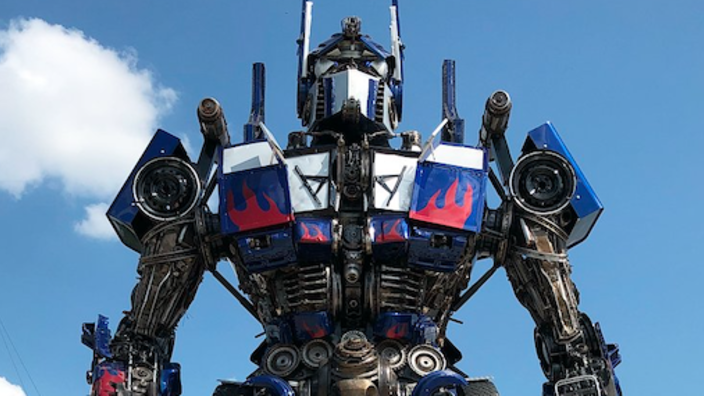 blue and green transformer