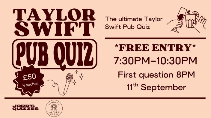 The Ultimate Taylor Swift Pub Quiz at Alfresco at Alfred Works